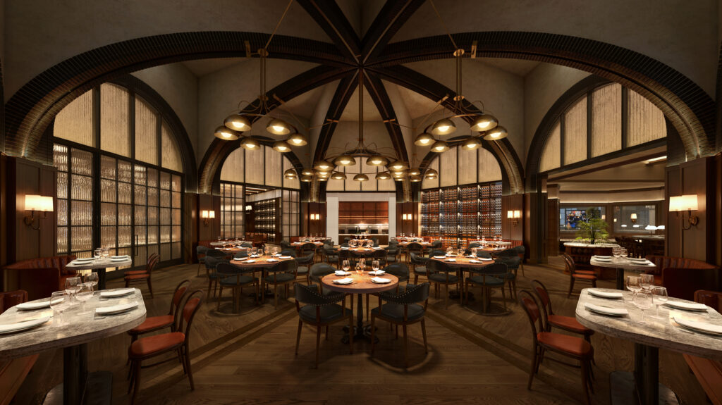 Peter Luger Steak House At Caesars Palace Rendering 03 Main Dining Room Credit Jeffrey Beers International