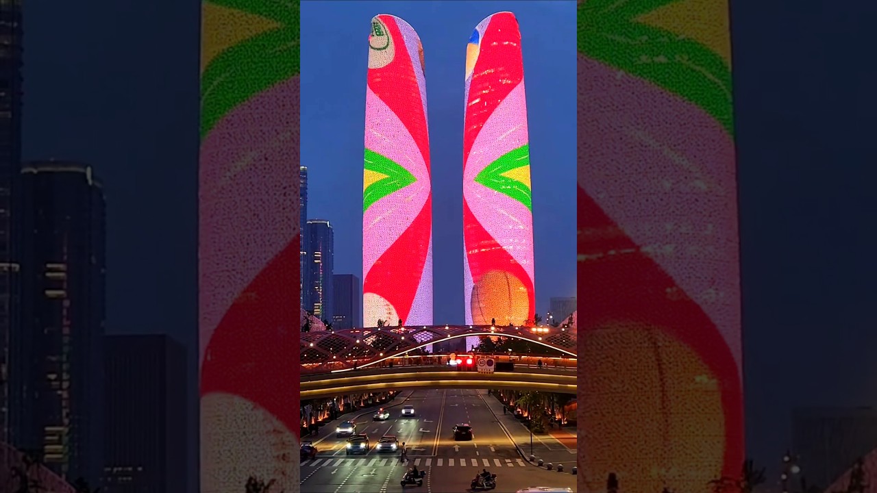 Chengdu Twin Tower | Night Light Show